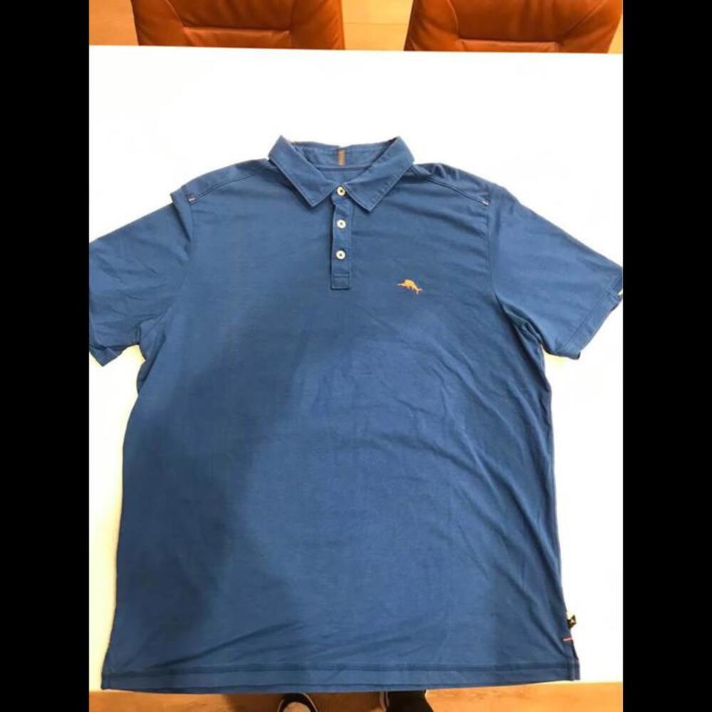 Tommy Bahama Polo Shirt Men’s XL Blue Supima Beach Golf Relaxed Marlin